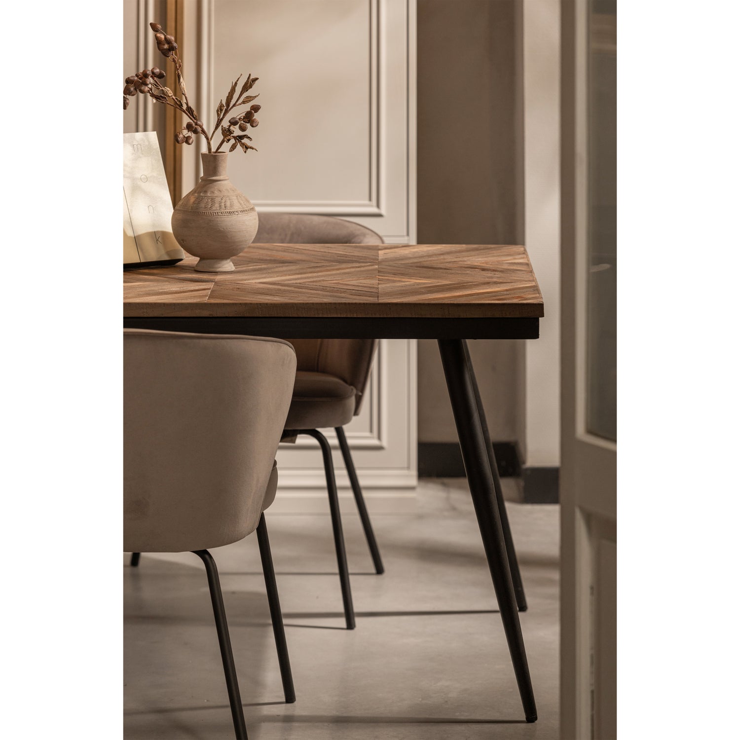 Eetkamerstoel Admit - Velvet Khaki - Afbeelding 9