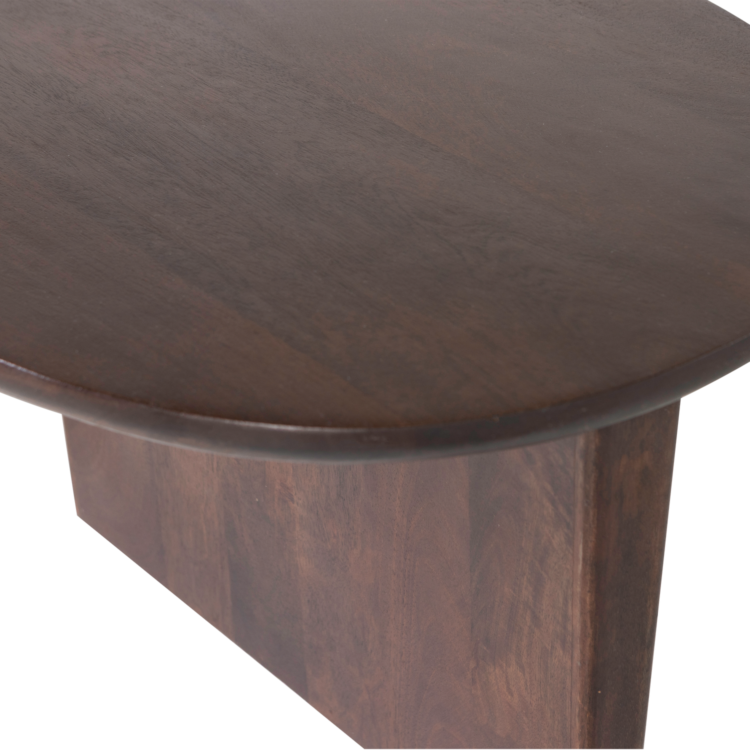 Ovale Salontafel Seam Mangohout, 110 x 60cm, kleur Walnoot - Afbeelding 7