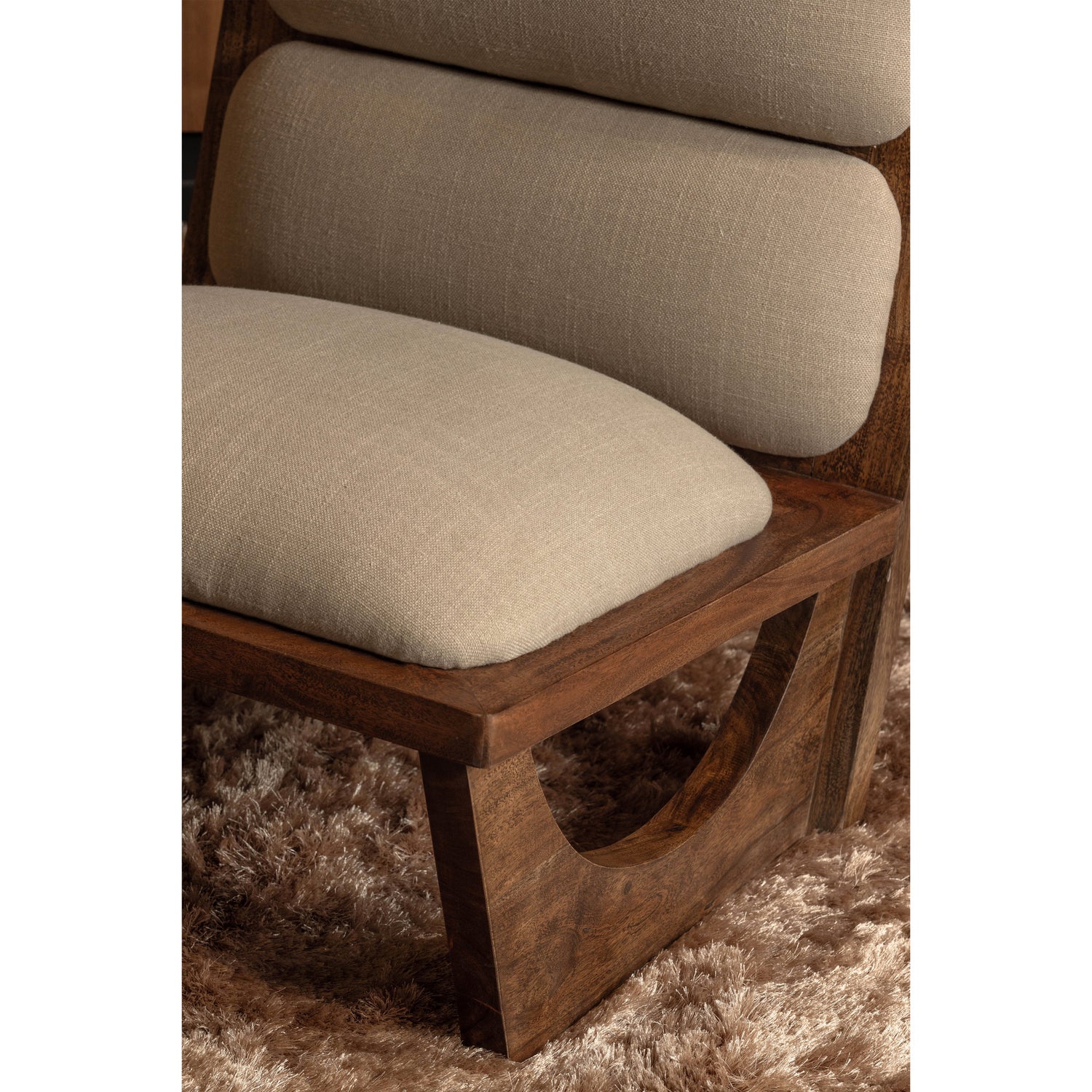 Fauteuil opulent Bouclé - Hout Naturel - Afbeelding 10