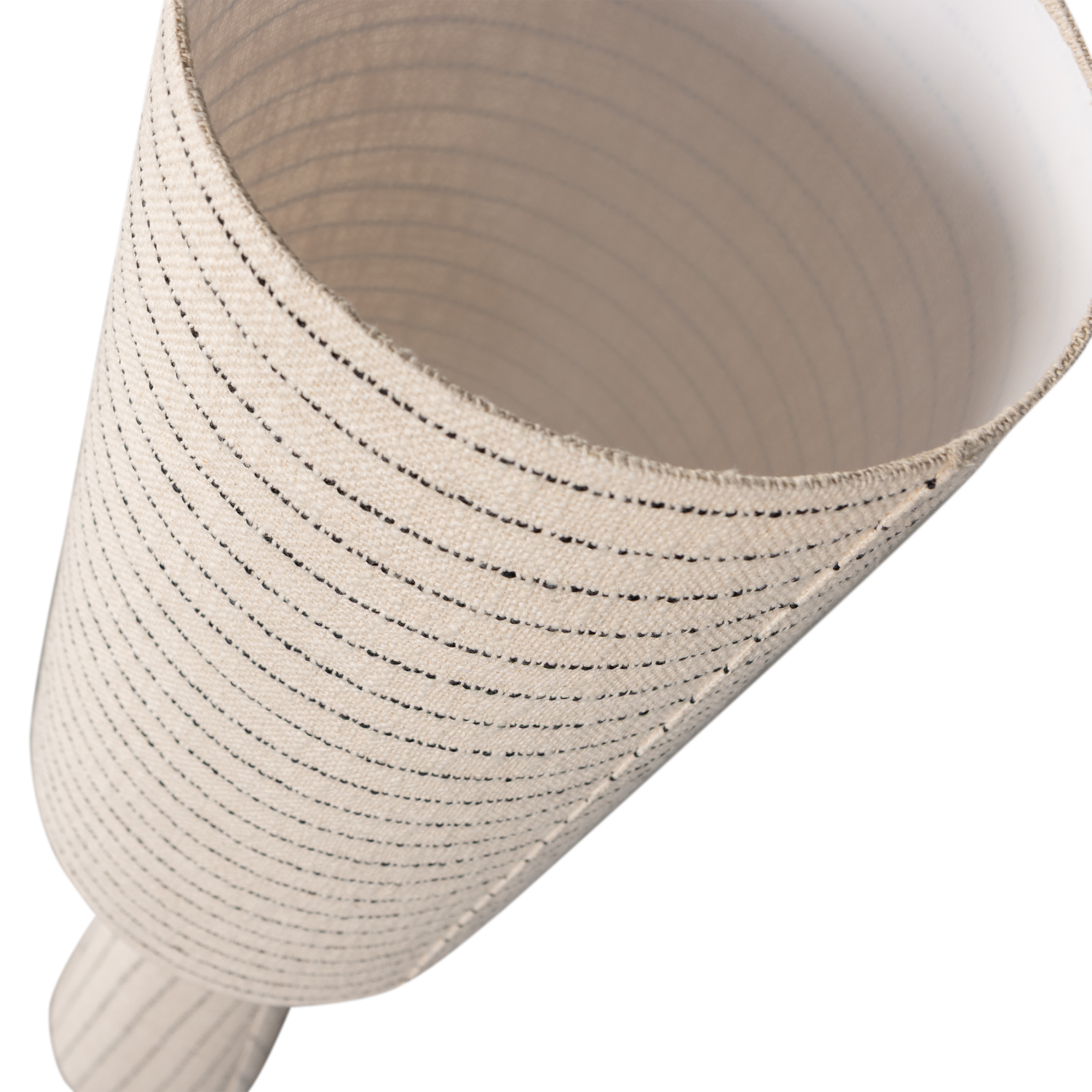 Vloerlamp Loft Bouclé met dessin, 130cm - Naturel/Strepen - Afbeelding 4