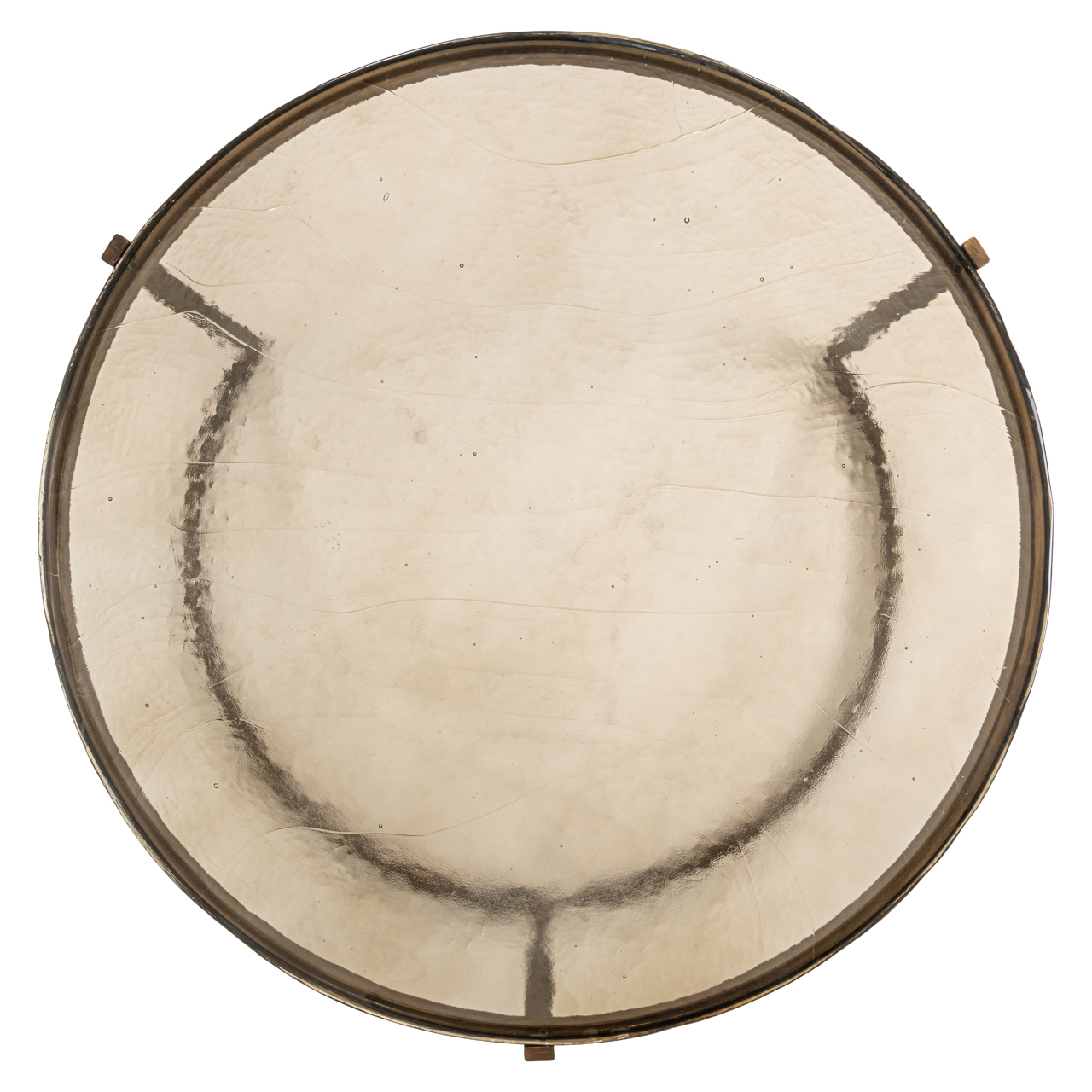 Ronde Salontafel Cleo Gegoten glas en ijzer Set van 2 stuks - Afbeelding 3