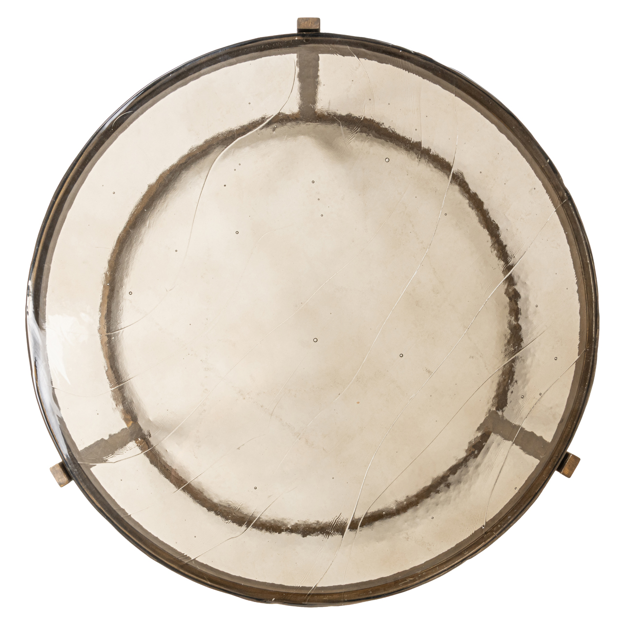 Ronde Salontafel Cleo Gegoten glas en ijzer Set van 2 stuks - Afbeelding 2