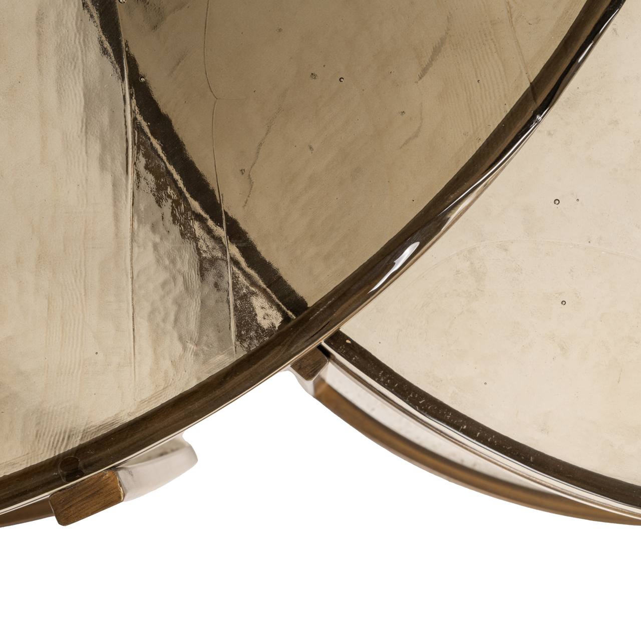 Ronde Salontafel Cleo Gegoten glas en ijzer Set van 2 stuks - Afbeelding 5