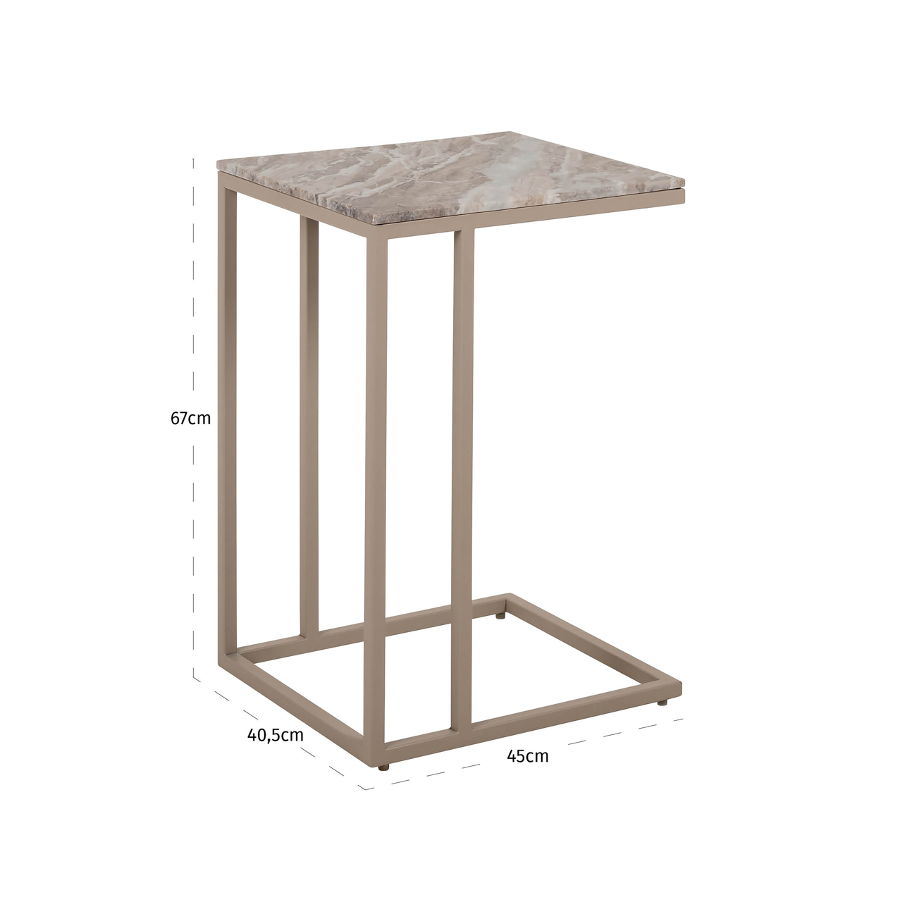 Laptoptafel Fairfax Marmer 45 x 40cm - Afbeelding 5
