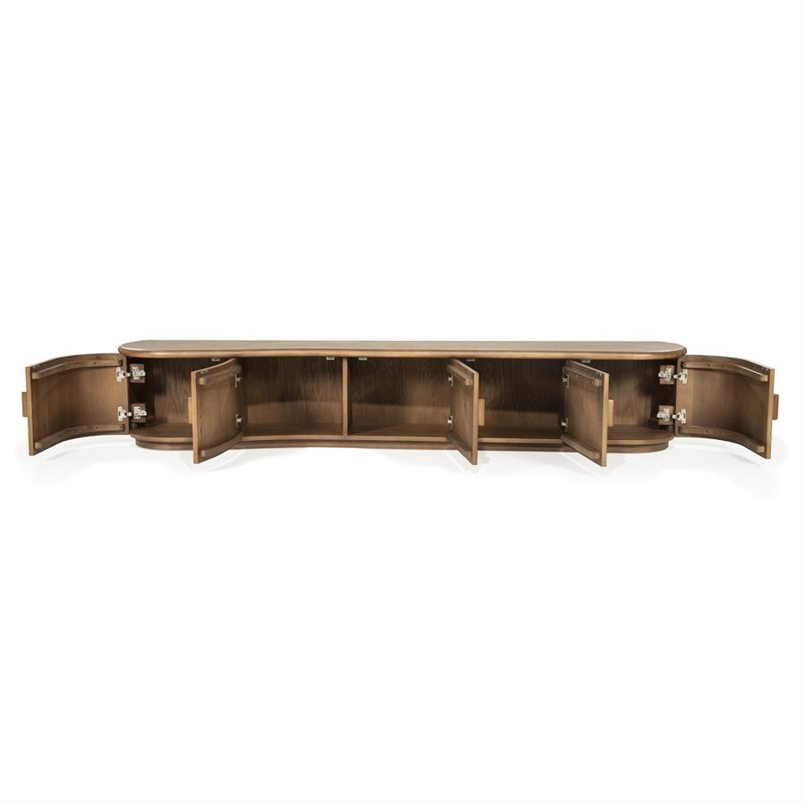 TV meubel Josh Eikenhout 240 cm - bruin - Afbeelding 24