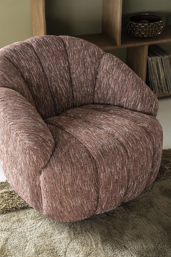 Draaifauteuil Sogno Geweven stof - Burgundy - Afbeelding 13