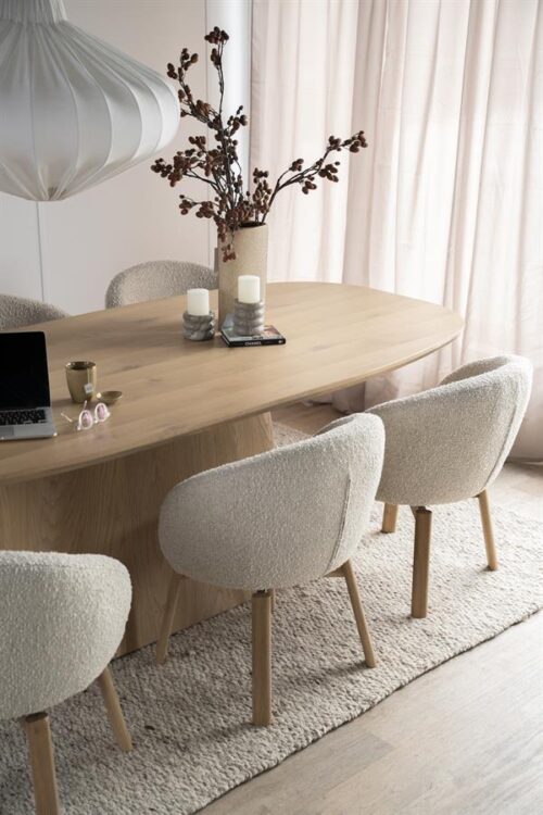 Deens Ovale Eettafel Nola Eikenhout 200 x 110 cm - Naturel - Loft24.nl