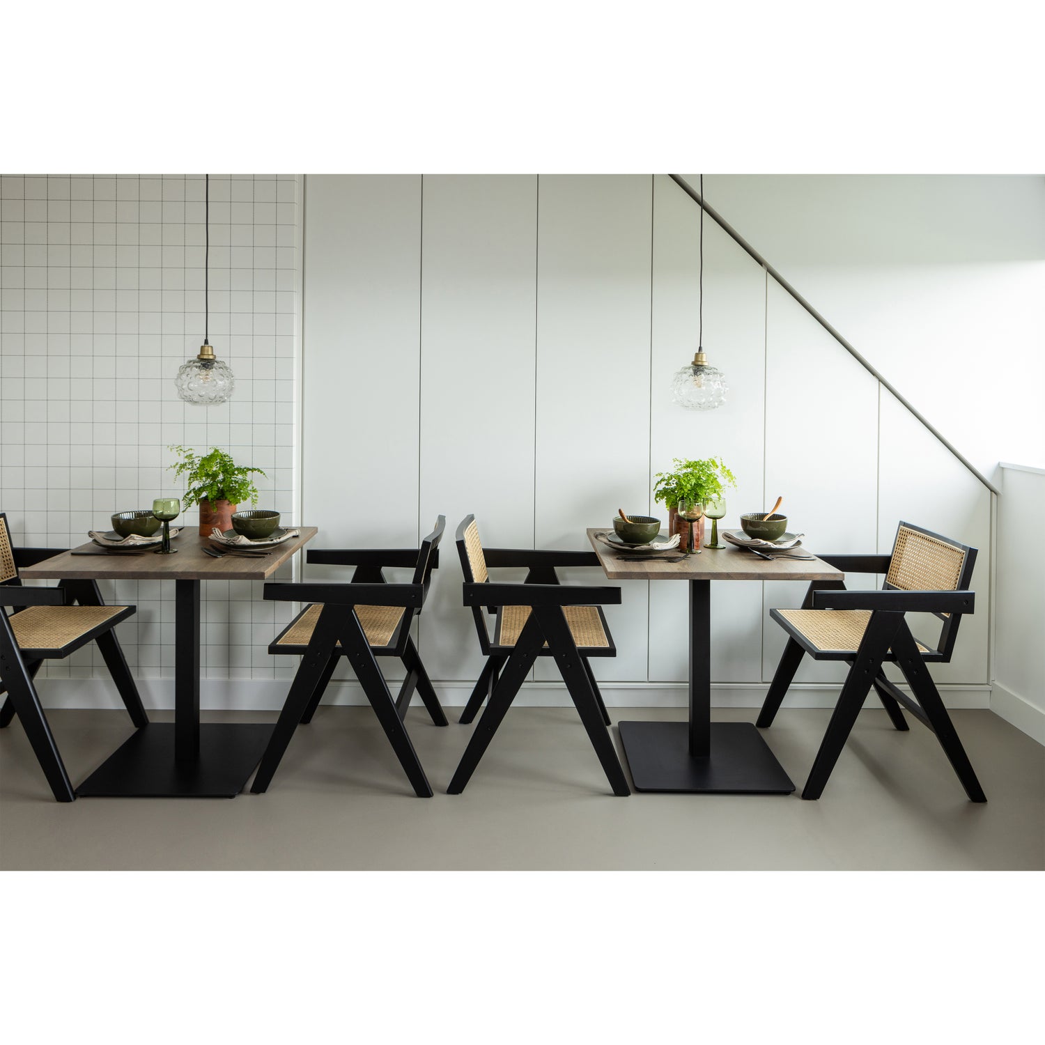 Eetkamerstoel Gunn Rattan Hout - Zwart - Afbeelding 11