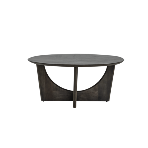 Ronde Salontafel Fermo Mangohout - 90 cm - Olijf bruin - Loft24.nl