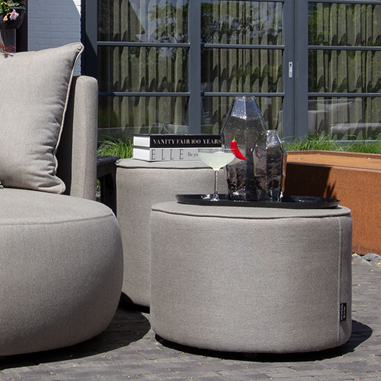 Outdoor Poef Bellagio Laag Ø57 cm - zelf samenstellen - Afbeelding 3