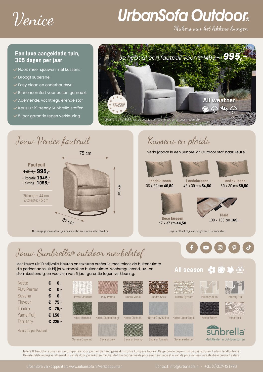 Outdoor Fauteuil Venice - zelf samenstellen - Afbeelding 12