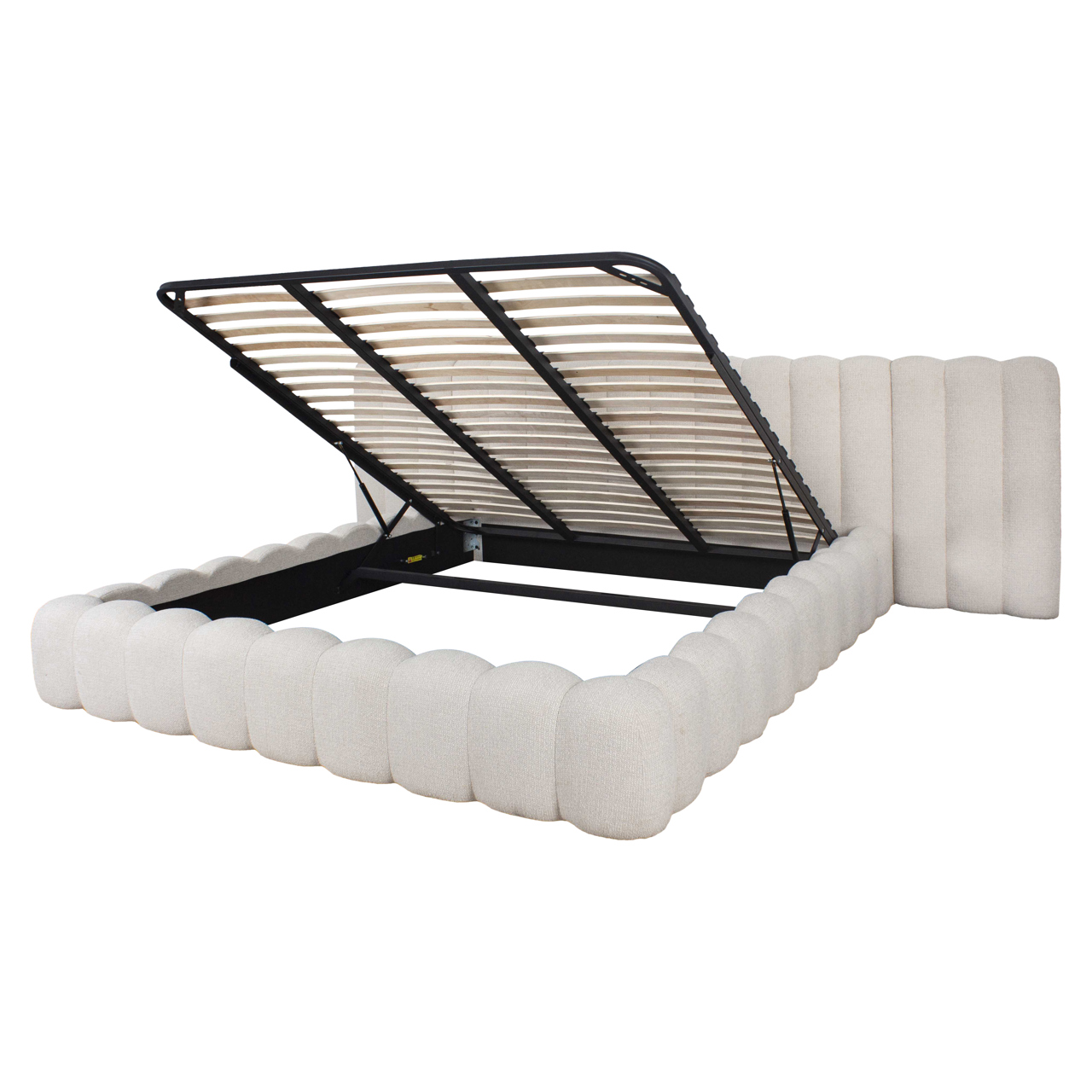 Bed Cupidon Met uitklapbare bedbodem 180 x 210cm Crème - Afbeelding 7