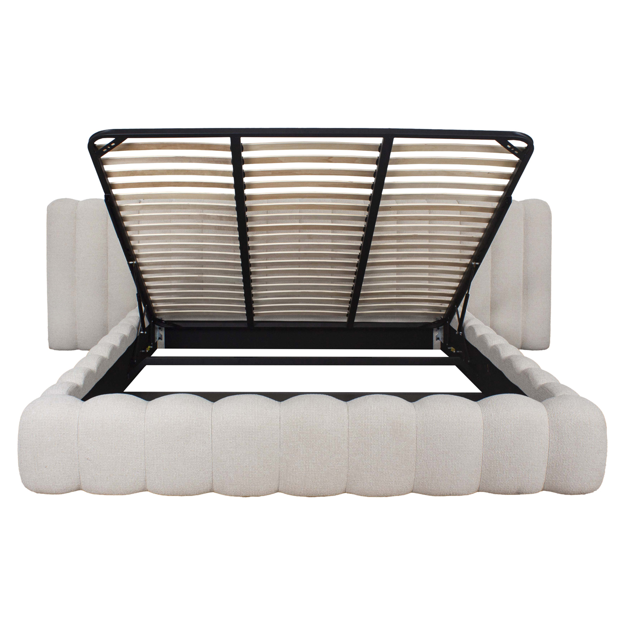 Bed Cupidon Met uitklapbare bedbodem 180 x 210cm Crème - Afbeelding 8