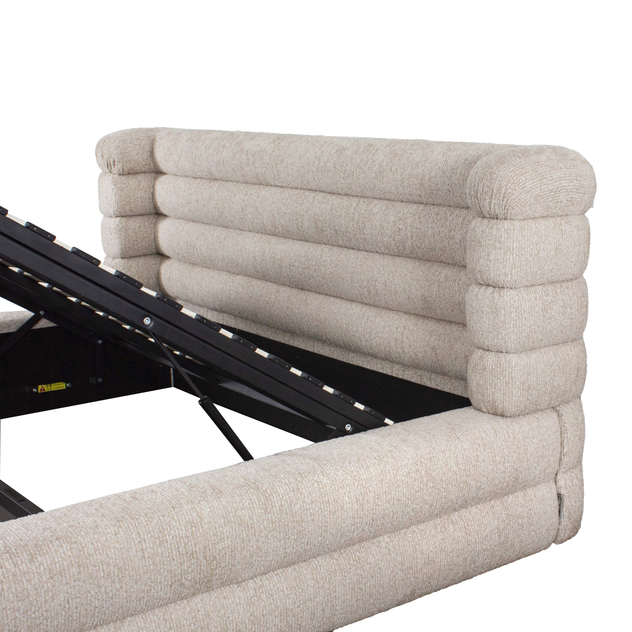 Bed Obidis Met uitklapbare bedbodem 180 x 210cm Naturel - Afbeelding 6