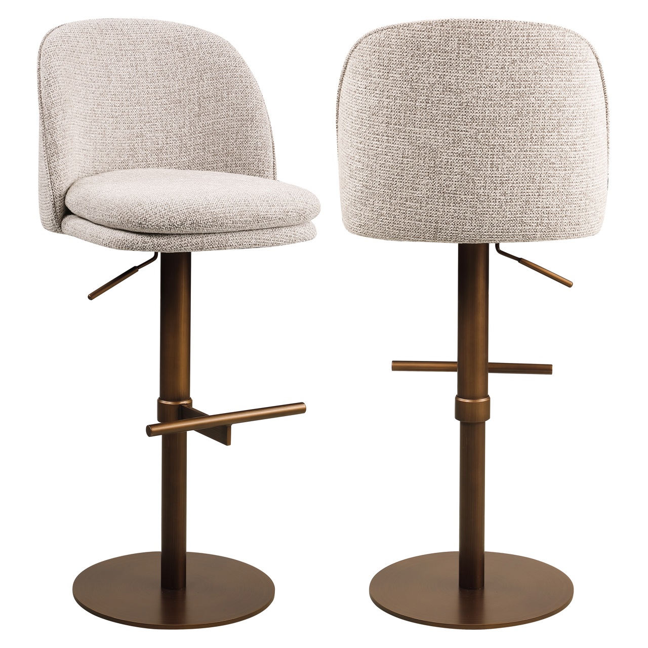 Draaibare Barstoel Vesper - mocca fancy (zitte 82 cm ) - Afbeelding 8