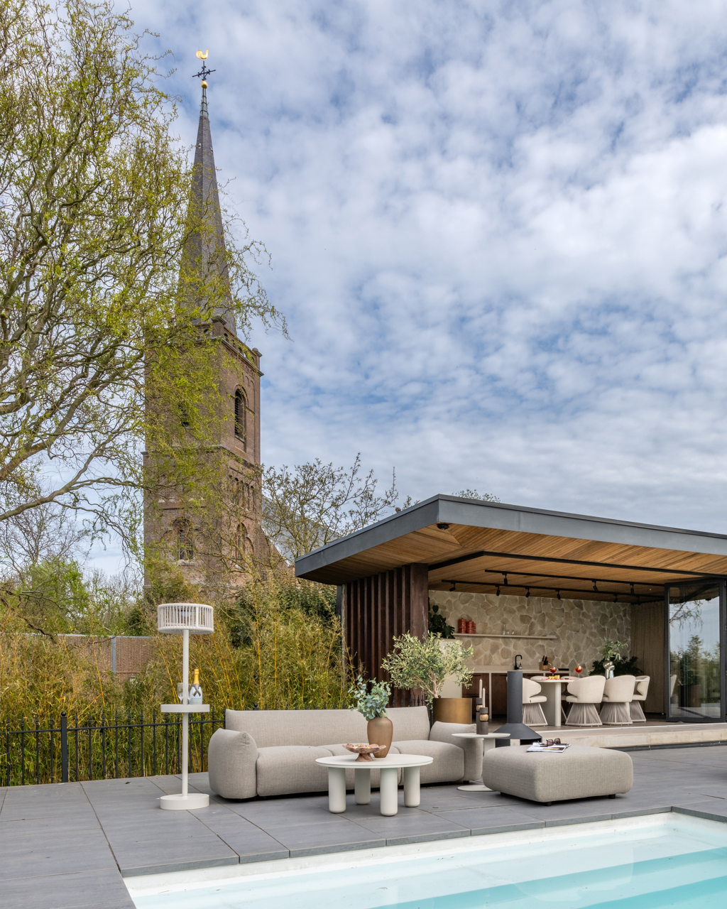 Outdoor Loungebank Dawson - Greige - Afbeelding 17