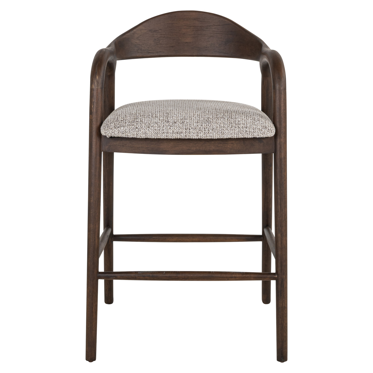 Barstoel Mihara Geweven stof en hout Mocca (zitte (70 cm )) - Afbeelding 6