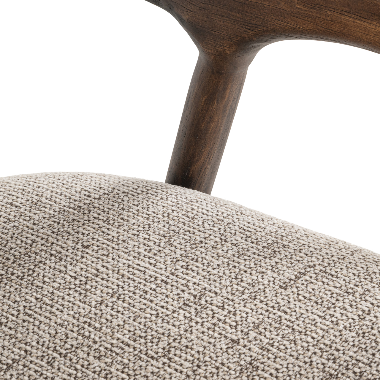 Barstoel Mihara Geweven stof en hout Mocca (zitte (70 cm )) - Afbeelding 7