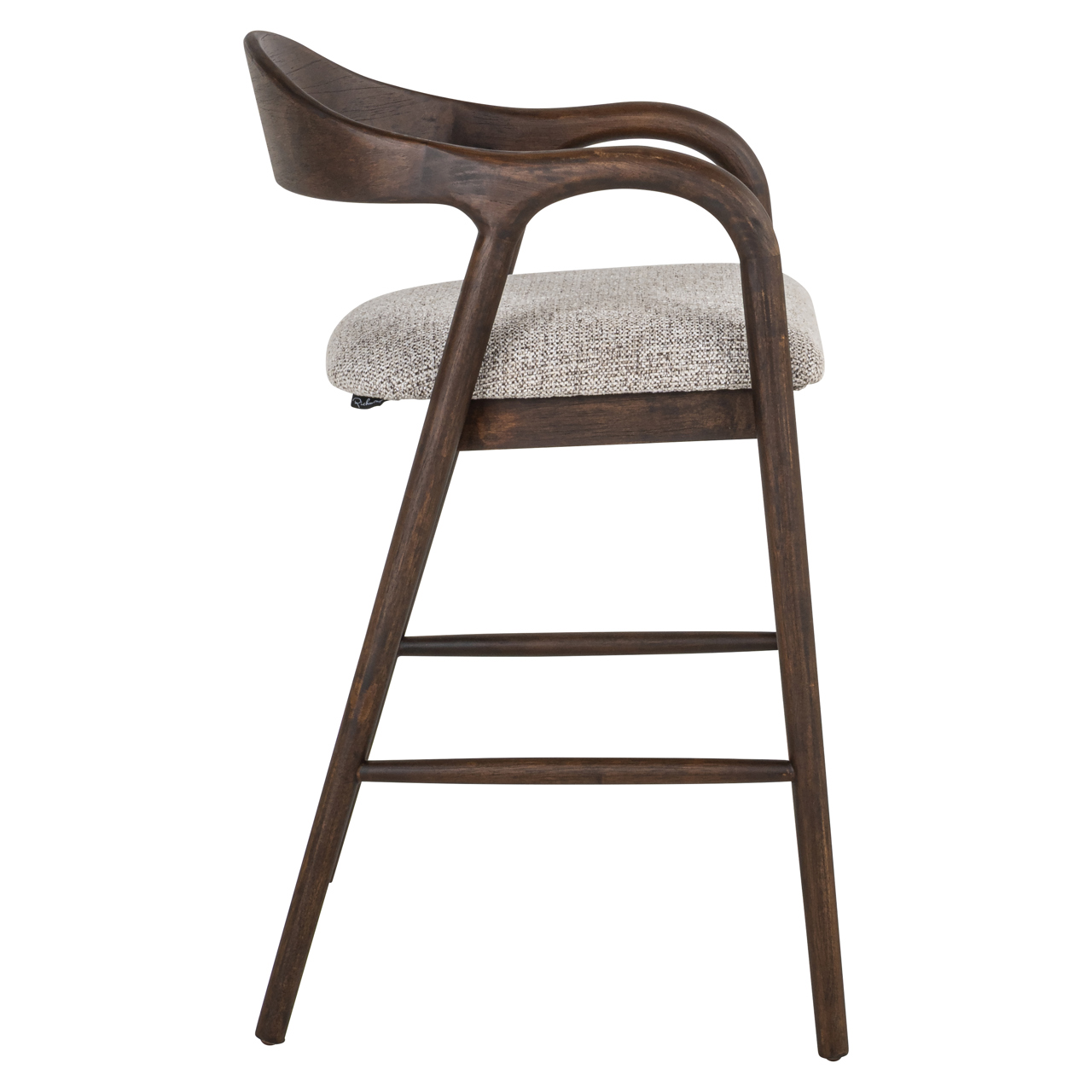 Barstoel Mihara Geweven stof en hout Mocca (zitte (70 cm )) - Afbeelding 2