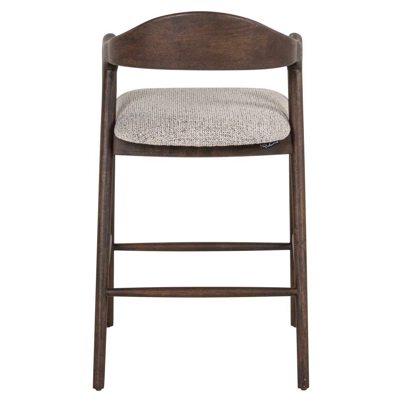 Barstoel Mihara Geweven stof en hout Mocca (zitte (70 cm )) - Afbeelding 4