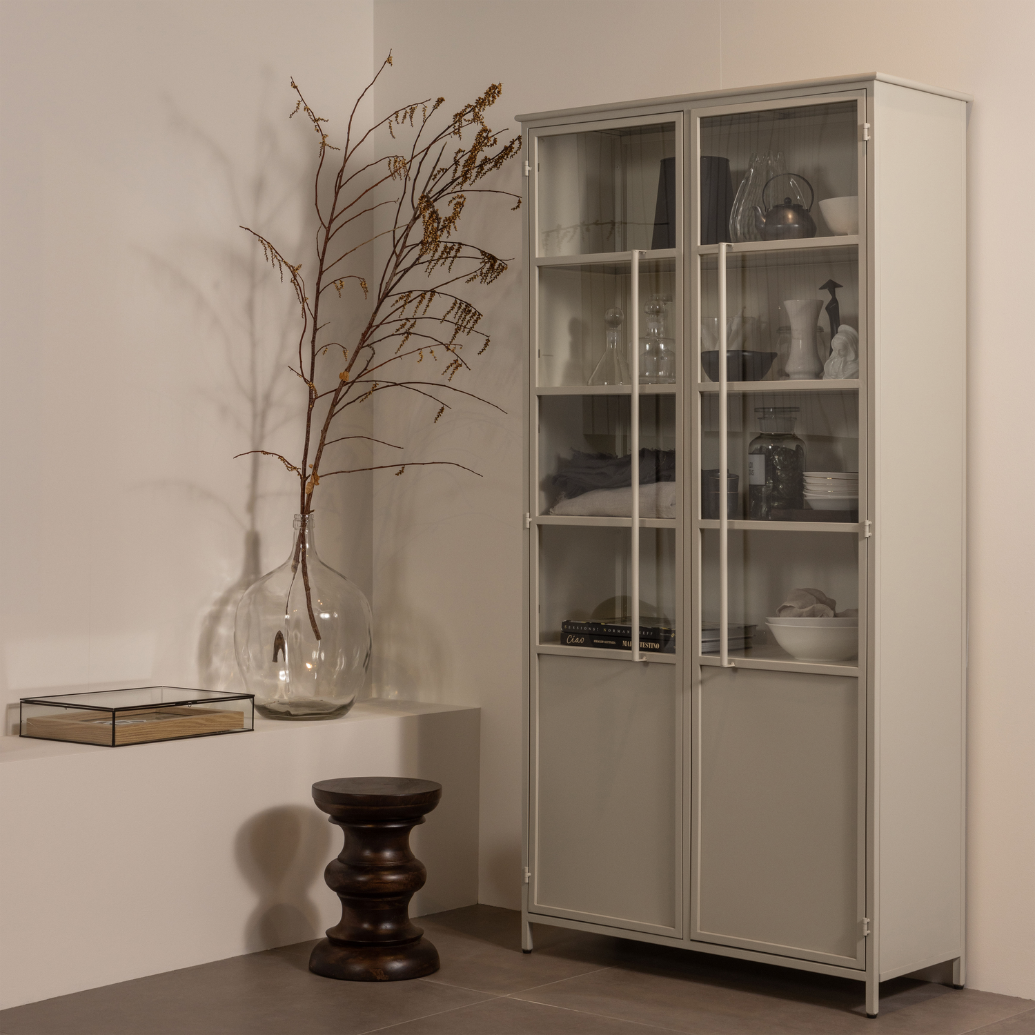 Vitrinekast Exhibit 200 x 99cm - Zand - Afbeelding 8