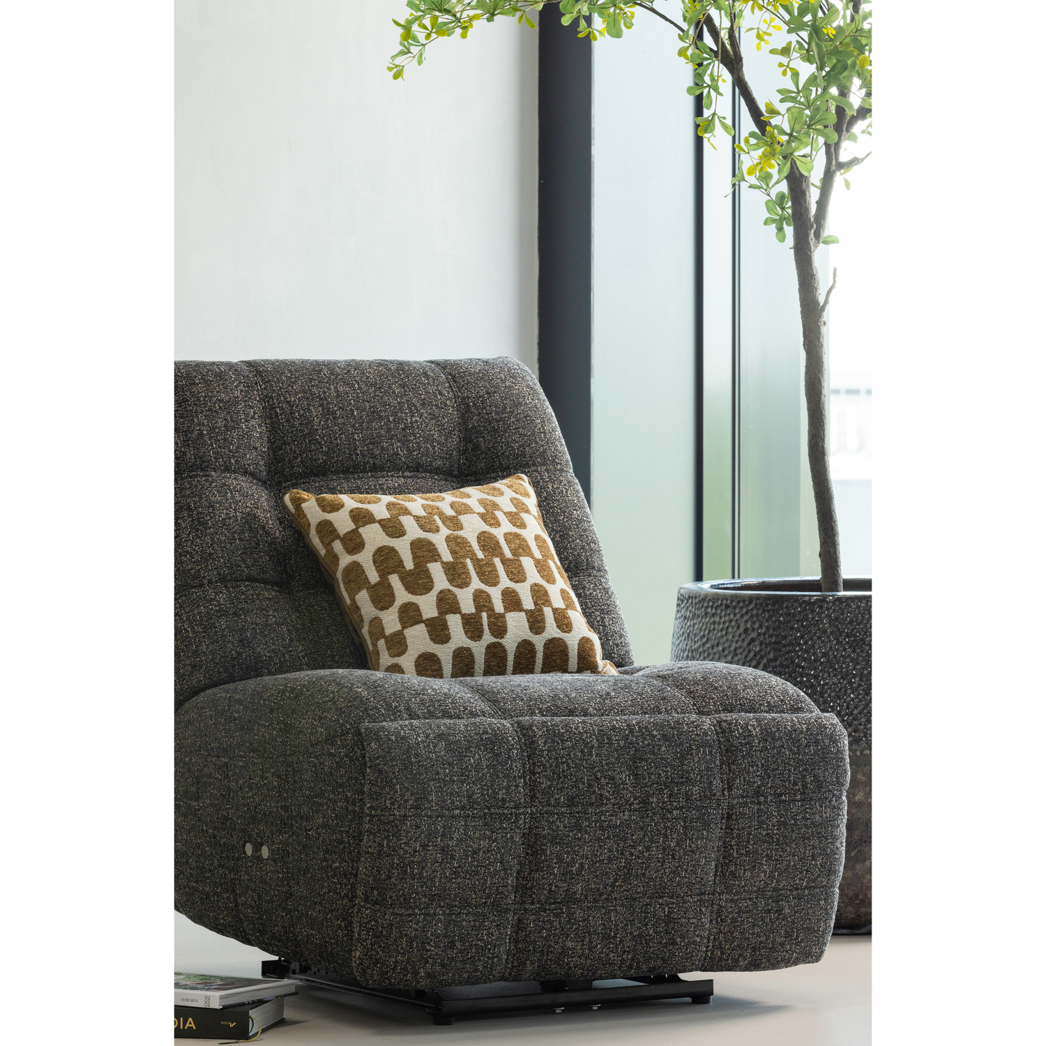 Relaxfauteuil Hein Elektrisch - Antraciet Melange - Afbeelding 15