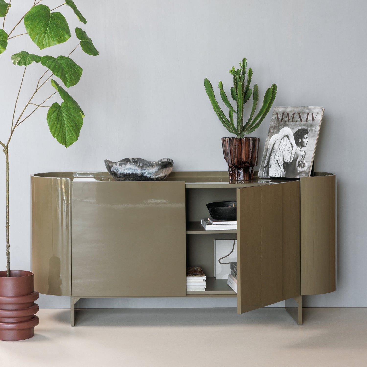 Plantenpot Drava Aluminium - Bruin - Afbeelding 6