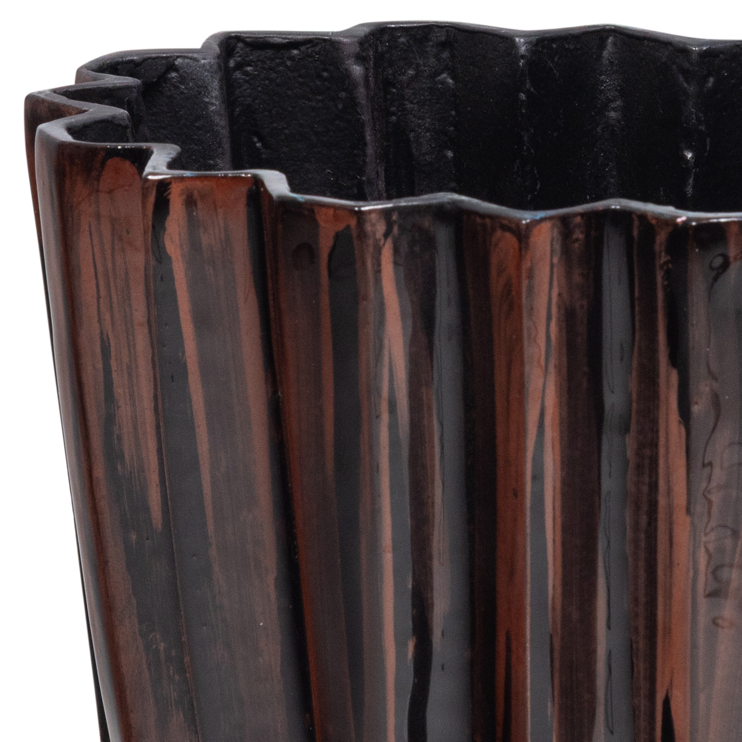 Plantenpot Drava Aluminium - Bruin - Afbeelding 7