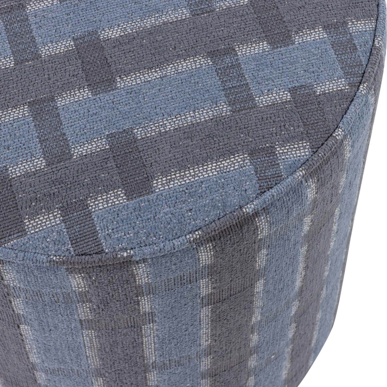 Poef Sali chenille - Grijs/blauw - Afbeelding 6