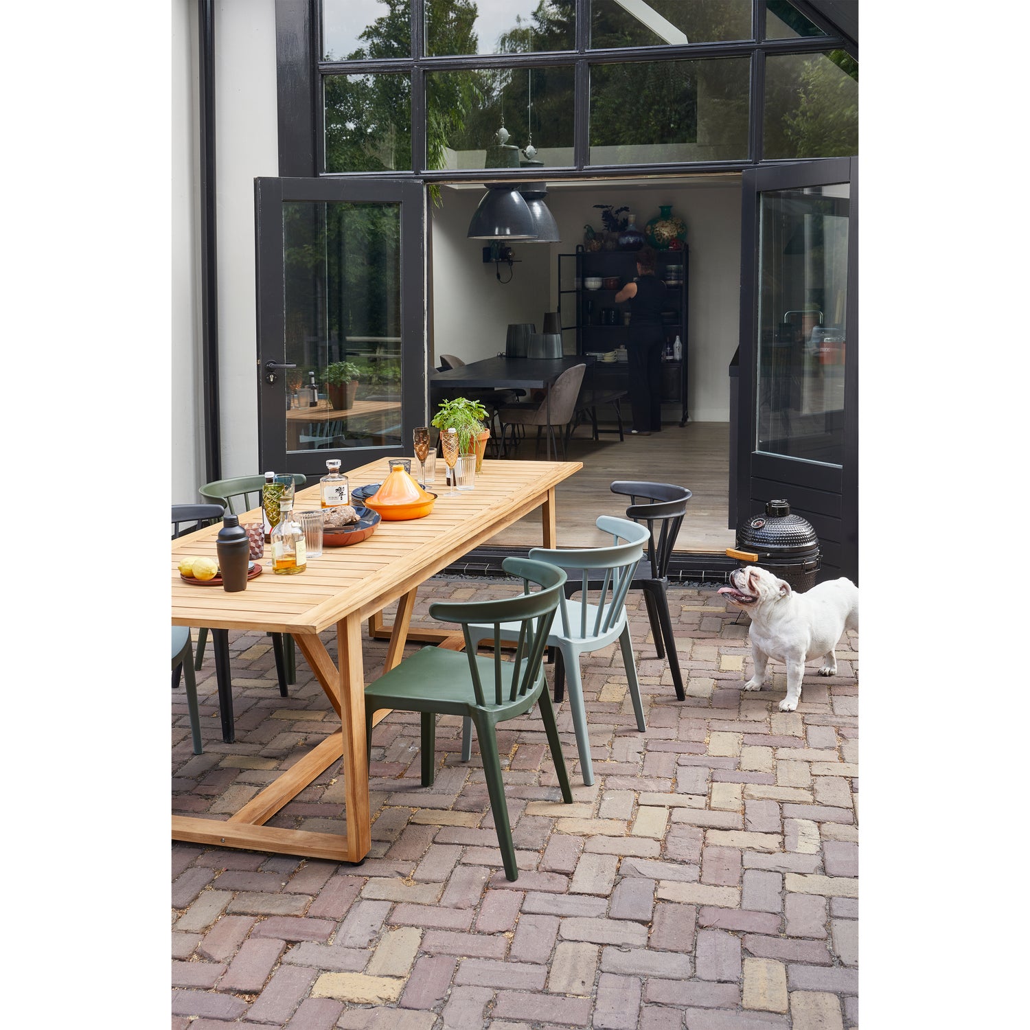Tuinstoel Bliss Spijlen Kunststof - Lichtgroen - Afbeelding 14