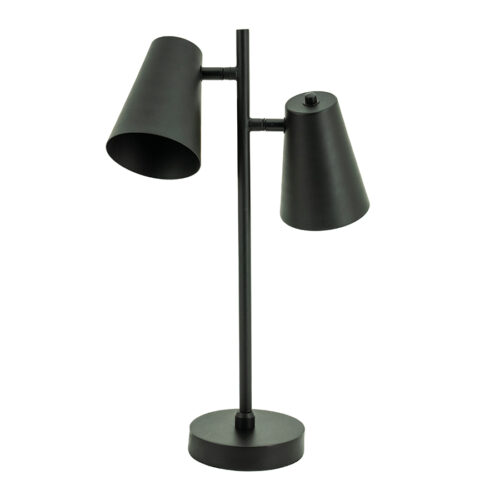 Tafellamp Cole 2 lampen - Zwart - Afbeelding 3