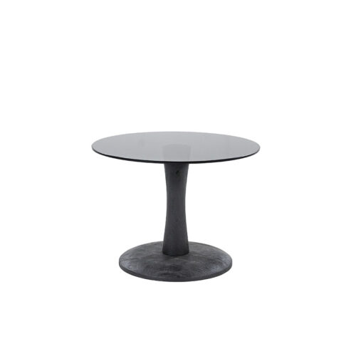 Salontafel Boogie Mangohout en glas 55 cm - Zwart - Afbeelding 4