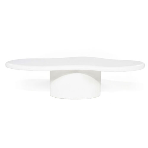 Organische Salontafel Seki 121 x 51cm - Wit - Afbeelding 4