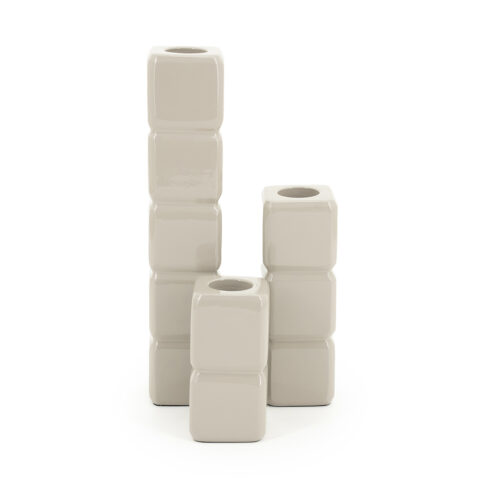 Kaarshouder Cube set van 3 stuks - Taupe - Afbeelding 6