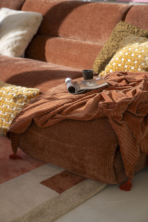 Plaid Sirun 170 x 130 cm - Mosterd - Afbeelding 5