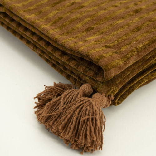 Plaid Sirun 170 x 130 cm - Mosterd - Afbeelding 3