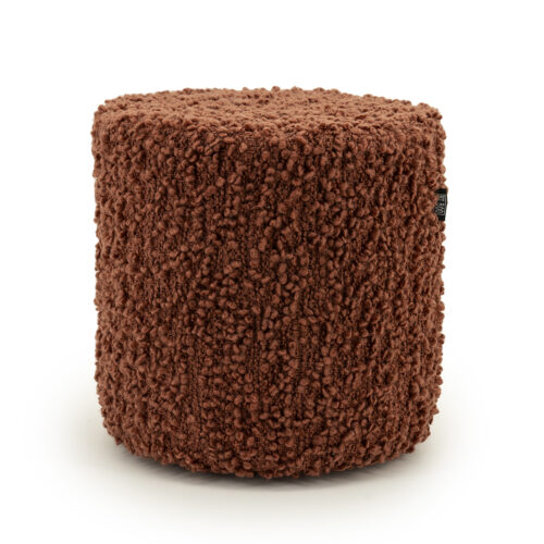 Poef Vista Grof Bouclé 40 x 40 cm - Terracotta - Afbeelding 7