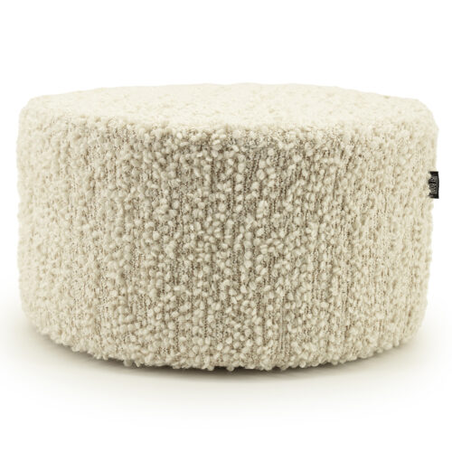 Poef Vista Grof Bouclé 60 x 60 cm - Off White - Afbeelding 3