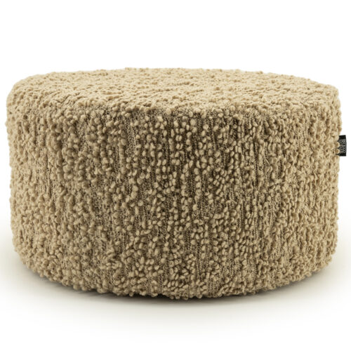 Poef Vista Grof Bouclé 60 x 60 cm - Beige - Afbeelding 3