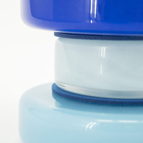 Vaas Golas Mondgeblazen glas - Blauw - Afbeelding 5
