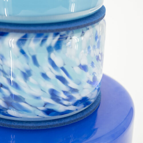 Vaas Golas Mondgeblazen glas - Blauw - Afbeelding 4