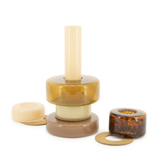 Vaas Golas Mondgeblazen glas - Bruin - Afbeelding 3