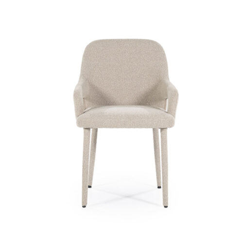 Eetkamerstoel Fika Bouclé - kleur Taupe - Afbeelding 10