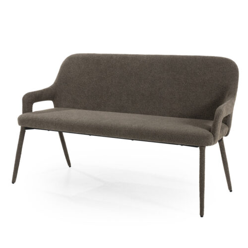 Eetkamerbank Fika Bouclé - kleur Bruin - Afbeelding 8
