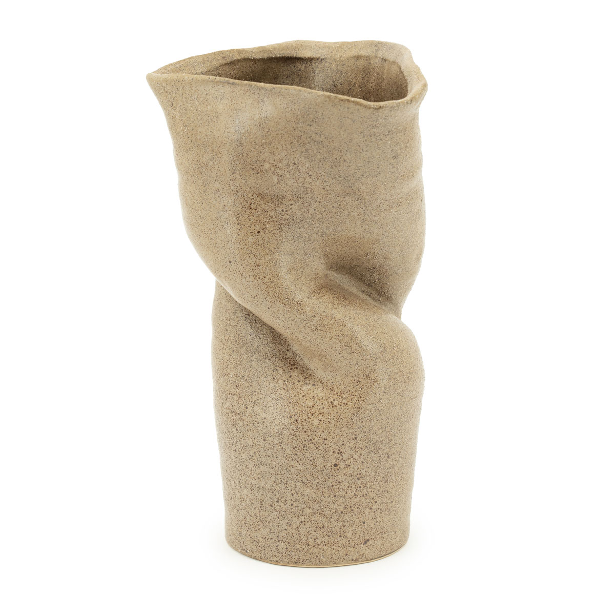 Vaas Songa Aardewerk 36cm hoog - Bruin
