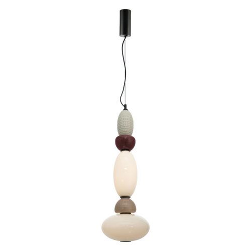 Hanglamp Garca Verticaal - Keramiek en glas