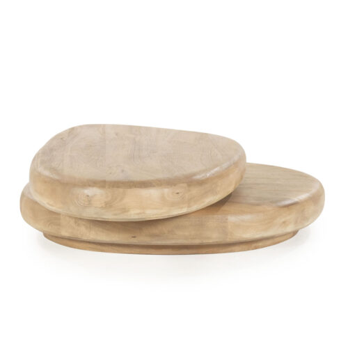 Organische Salontafel Kabo Mangohout - Naturel - Afbeelding 4