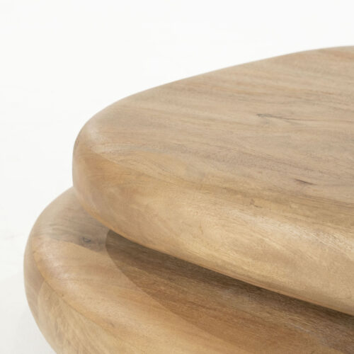 Organische Salontafel Kabo Mangohout - Naturel - Afbeelding 6
