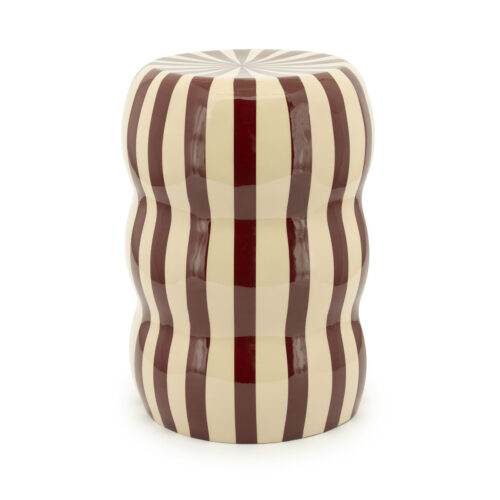Bijzettafel Candice 28cm Beige/Burgundy
