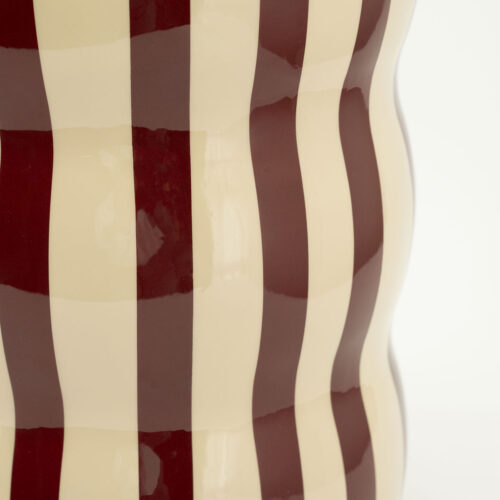 Bijzettafel Candice 28cm Beige/Burgundy - Afbeelding 4